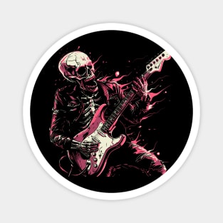 Skeleton playing guitar Magnet